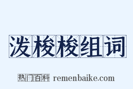 泼梭梭组词是什么意思的图片